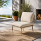 Modular Patio Armless Sofa Chair With Thick Cushion - Off White