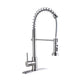 21" Commercial Kitchen Faucet With Dual Function Pull Down Sprayhead In, Stainless Steel - Brushed Nickel