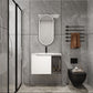 Wall Mounted Bathroom Vanity With Sink, 2 Soft Close Doors, Cabinet & Half Door