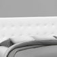 Queen Size Headboard Only Upholstered Leather Look - White