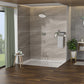 10" Round Rain Shower Head System With Waterfall Tub Spout, Wall Mounted, Stainless Steel