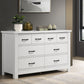 Cassini - 6 Drawer Dresser - White