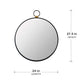 Wall Mirror With Frame, Contemporary Minimalist Accent Mirror For Living Room, Foyer, Entryway, Bedroom - Black