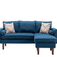 Mia - Sectional Sofa Chaise With USB Charger And Pillows