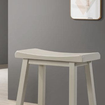 Alonzo - Set of 2 – 24" Light Gray Backless Counter Height Ergonomic Stools with Solid Wood Frame