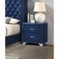 Upholstered 2 Drawer Nightstand With Accents