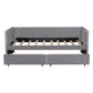 Upholstered Daybed With Ergonomic Design Backrest
