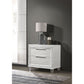 2 Drawer Nightstand With Accents - White