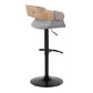 Elisa - Mid Century Modern Adjustable Barstool With Swivel & Rounded T Footrest (Set of 2)