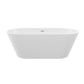 Gloss Freestanding Bathtub With Drain, Stand Alone Soaking Tub