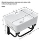 Rectangular Bathroom Sink With Towel Bar & Faucet Hole, Wall Mounted - White