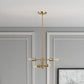 Trellis - 4 Lights Modern Gold Chandelier Vintage Pendant Fixture For Living Room - Clear / Gold
