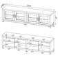 Heron - 4 Door TV Stand With Adjustable Shelving
