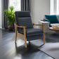 Asher - Modern Push Back Recliner With Wood Arms
