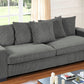 Luxe Sofa With 5 Matching Toss Pillows, Sleek Design, Spacious And Comfortable 3 Seater Couch