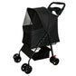 Foldable Pet Stroller For Small Dogs And Cats With Multi Functional Tray