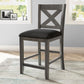 Montclaire - Set of 5 -36" Rustic Gray Counter Height Dining Set with Solid Wood Table, 2 Chairs, and 2 Stools