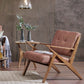 Lounge Chair With Tufted Upholstery And Solid Frame