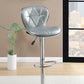 Hawthorne - Set of 2 - 24” Adjustable Silver Faux Leather Counter Stools with Chrome Base