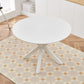 Table Mid-Century Dining Table For 4 - 6 People With Round Table Top, Pedestal Dining Table, End Table Leisure Coffee Table, Cross Leg