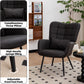 Modern Accent Arm Chair High Back With Metal Legs And Soft Padded