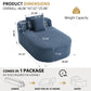 Oversized Chaise Lounge Sofa Bed With Deep Seat And Soft Pillows