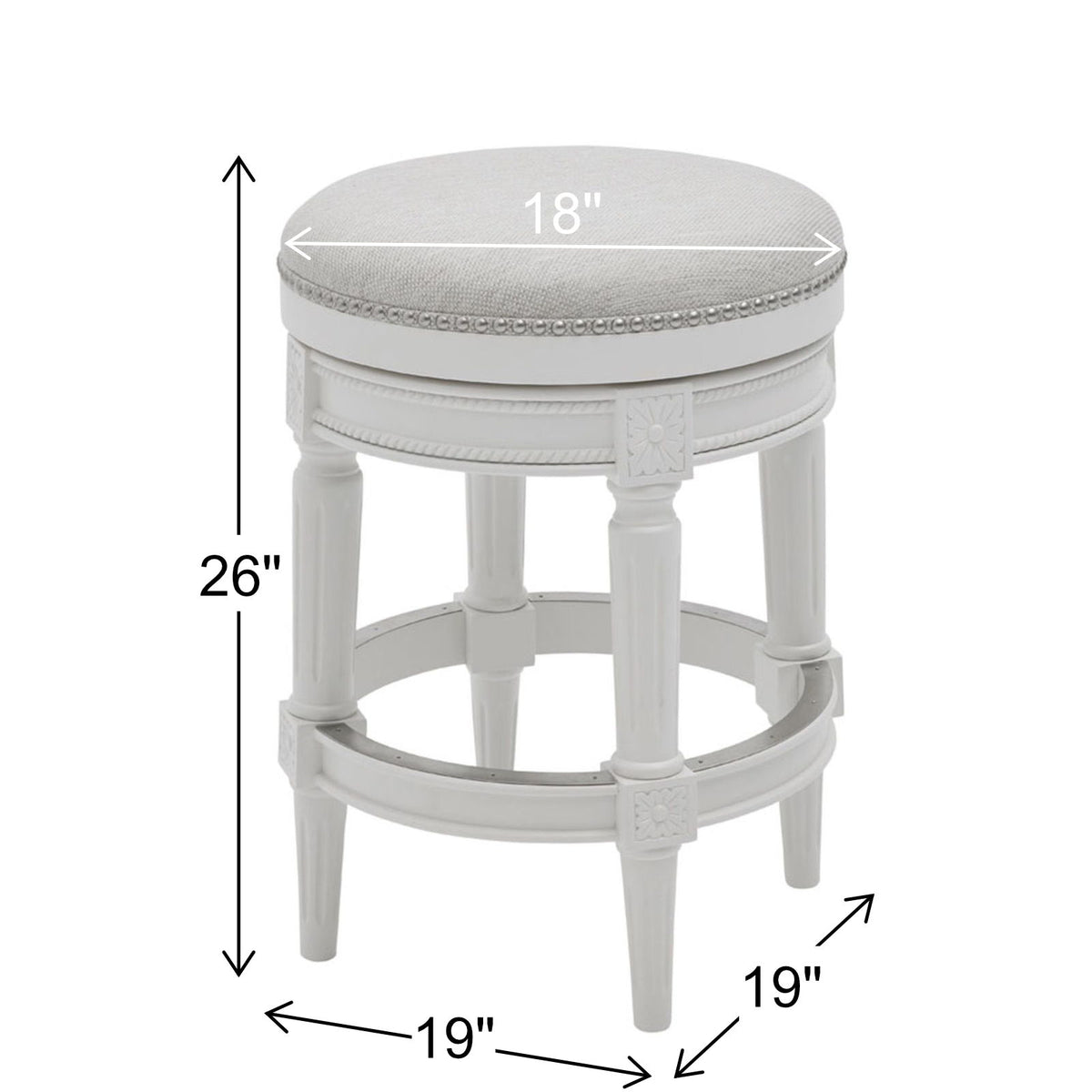 Rustic Elegance Backless Swivel Stool