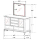 Dennis - 11 Drawer Dresser With Mirror - Cream White