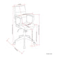 Brewer - Swivel Office Chair - Distressed Blue