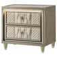 Mika - 2 Drawer LED Nightstand With USB