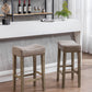 Sterling - Set of 2 - 29" Gray Counter Height Backless Faux Leather Bar Stools for Kitchen Island