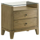 Menlo - 2 Drawer Nightstand - Pine Wood