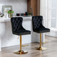 Thick Swivel Barstools Adjusatble Seat Height From 25-33", Modern Upholstered Bar Stools With Backs Comfortable Tufted For Home Pub And Kitchen Island (Set of 2)