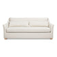Ada - Flared Arm Contemporary Sofa With Lumbar Pillows - Flax White