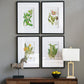 Botanical Flower Wall Art, Home Decor For Living Room Dining Room, Bedroom, Hallway (Set of 4) - White / Blue