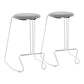 Marlborough - Set of 2 - 26" Black Swivel Wood Bar Stools with High Back, Sophisticated Comfort