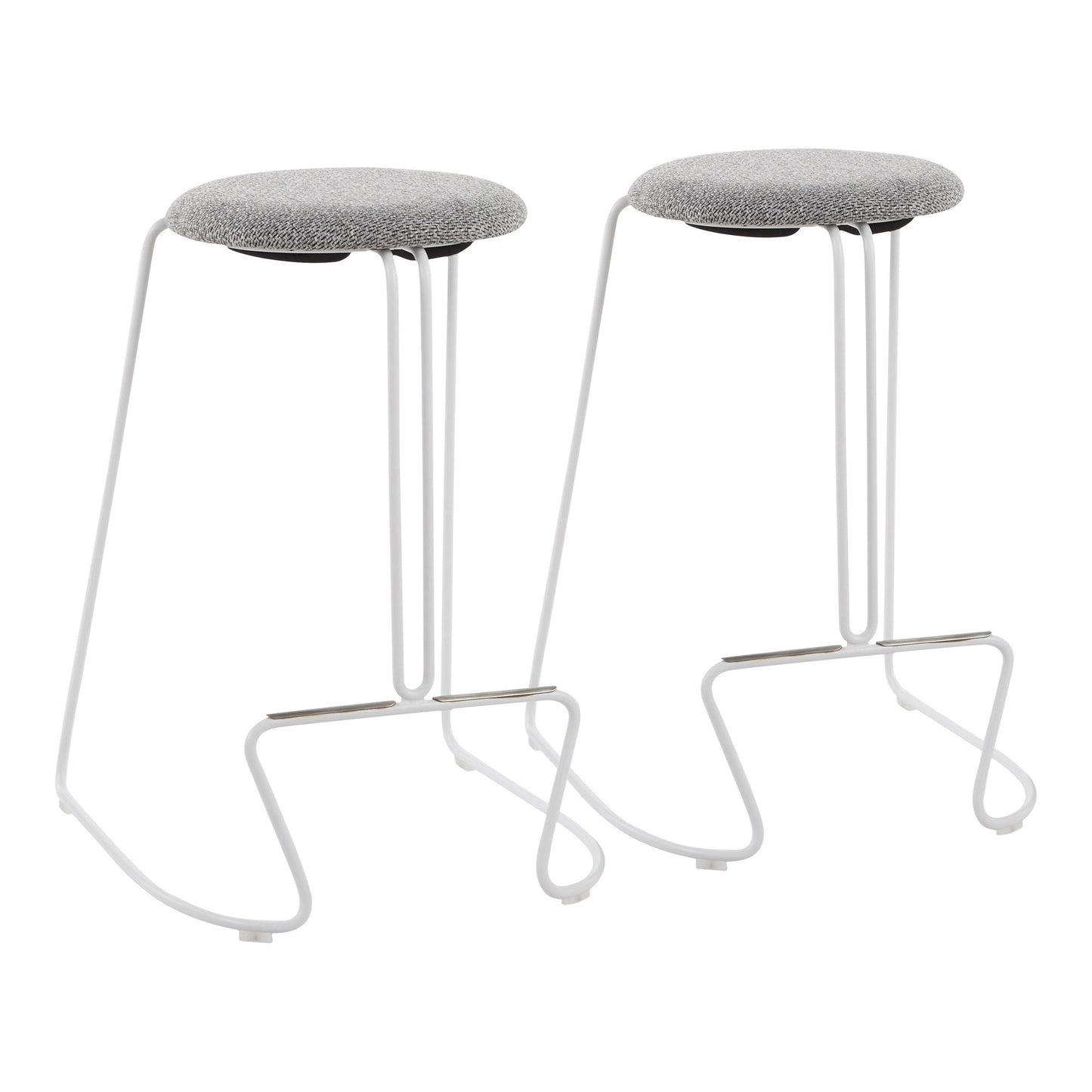 Marlborough - Set of 2 - 26" Black Swivel Wood Bar Stools with High Back, Sophisticated Comfort