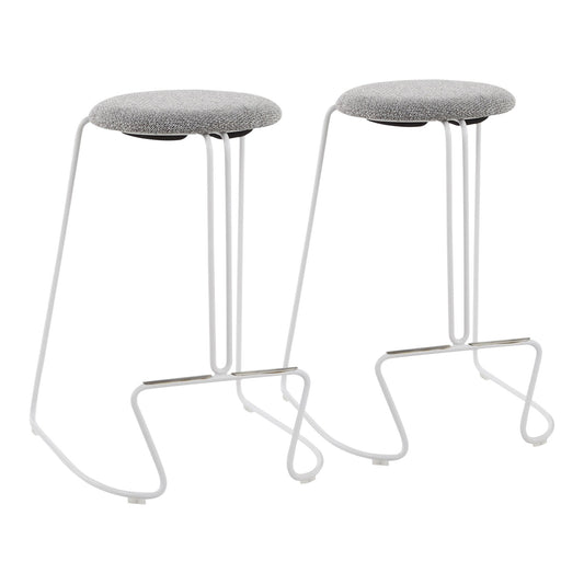 Marlborough - Set of 2 - 26" Black Swivel Wood Bar Stools with High Back, Sophisticated Comfort