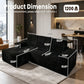 Boneless Modular Sofa For Living Room (Left) - Black