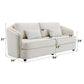 Mariko - 3 Piece Living Room Set Sofa Loveseat Chair - Beige