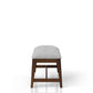 Backless Upholstered Dining Bench Mid Century Seating - Beige