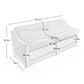 Elegant Sofa With Ergonomic Design And Lumbar Pillows