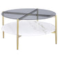 Jackel - 2 Piece Round Coffee And End Table Set - Gold