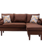 Mia - Sectional Sofa Chaise With USB Charger And Pillows