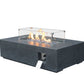 Outdoor Concrete Propane Gas Rectangle Fire Pit Table