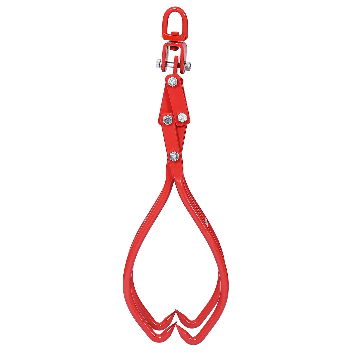 4 Claw Timber Log Lifting Tongs Grabber - Red