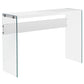 Accent Console Table For Entryway, Glossy Contemporary & Modern - White