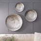 Textured Oversized Disc, Wall Decor For Living Room (Set of 3) - Silver