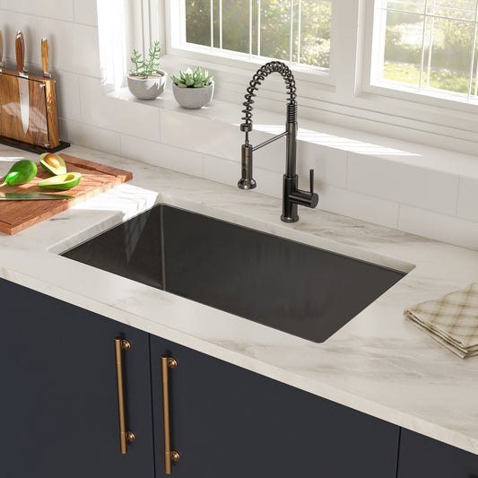 Undermount Kitchen Sink 16 Gauge Single Bowl Stainless Steel