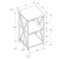 3 Tier Accent Table, Side Marble Look Contemporary & Modern